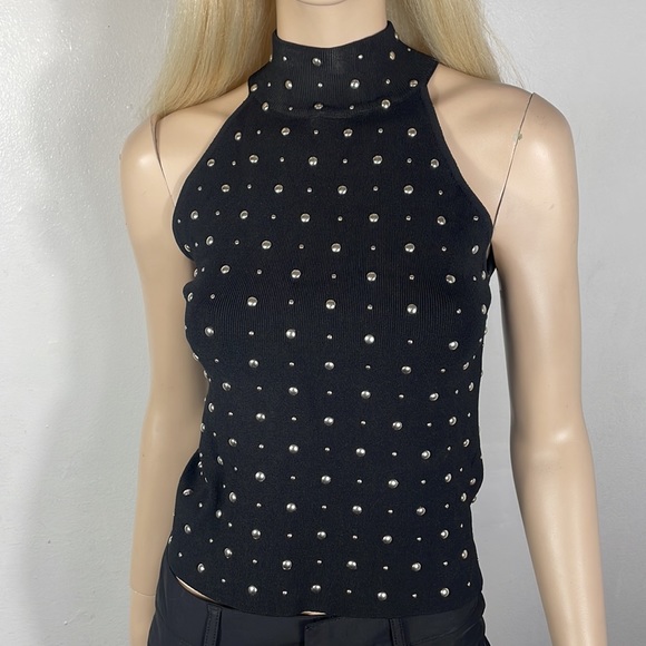 ZARA STUDDED TOP - Picture 3 of 10